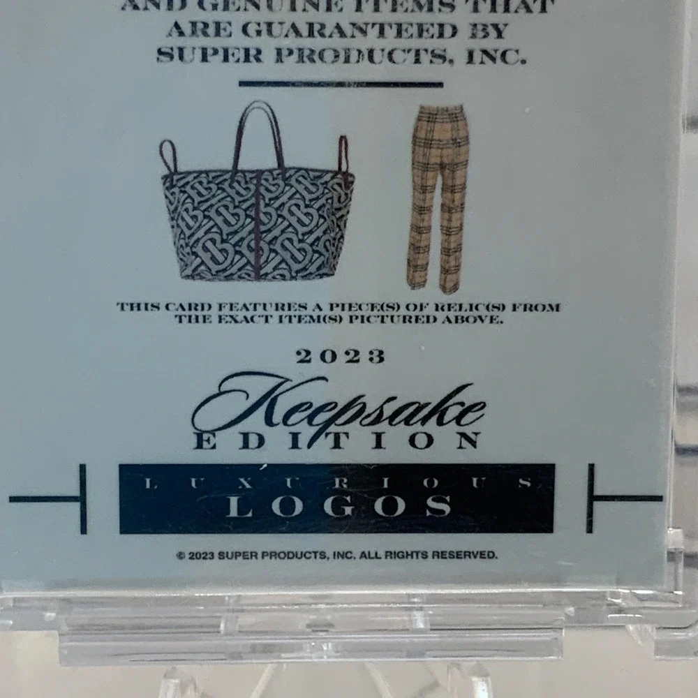 Keepsake Edition Thomas Burberry Luxurious Logos R-TB Fabric Relic Card